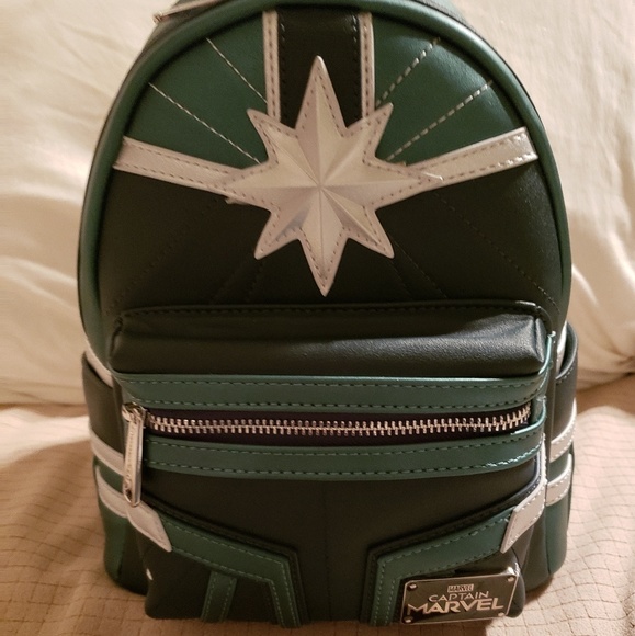 Loungefly Captain Marvel Wallet and Backpack - Picture 2 of 3